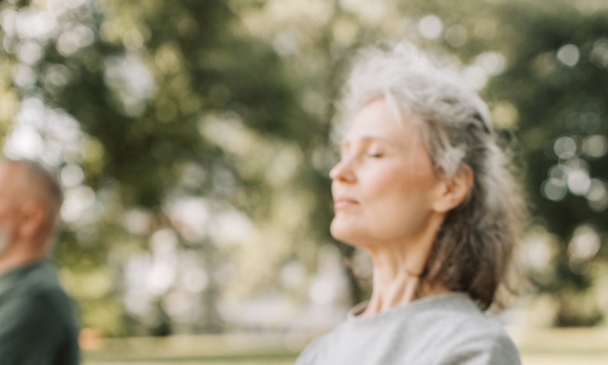 Woman breathing