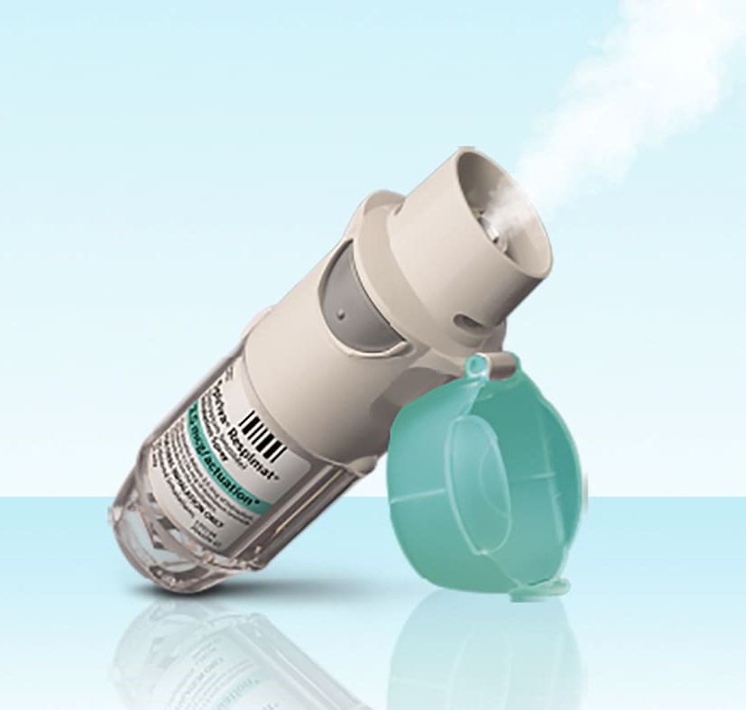 Closeup of a Respimat inhaler