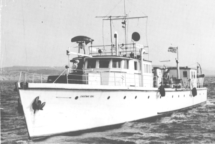 The MV Christmas Seal boat on the water